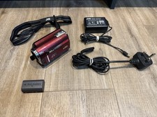 JVC Everio GZ-MG330REK Handheld High Definition HDD Camcorder Red + Charger