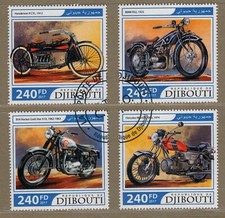 X905 DJIBOUTI VINTAGE MOTORCYCLE HENDERSON BMW HERCULES WINKEL BSA ROCKET GOLD STAR