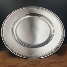 Christofle Round Serving Dish Model Beads Silver Metal 30cm Early 20th Century