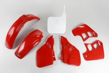 Set Plastique Carénage UFO Honda CR 250 1988 1989 Rouge Blanc OEM '87 Motocross