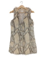 CREAM Gilet en fausse fourrure Dames Gilet T EU 34 gris clair-crème
