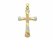 Pendentif Croix or Jaune