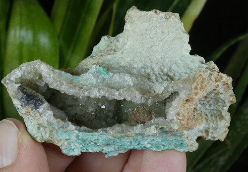 Géode quartz hématite - &,