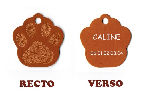 Medaille gravee chien - chien, chat