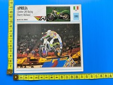 MOTORCYCLE TRIAL TECHNICAL SHEET APRILIA CLIMBER 280 RACING THIERRY MICHAUD ITALY 1991