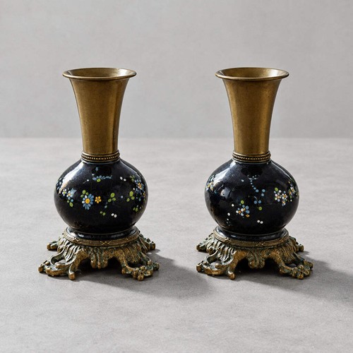 Paire petits vases anciens - de,