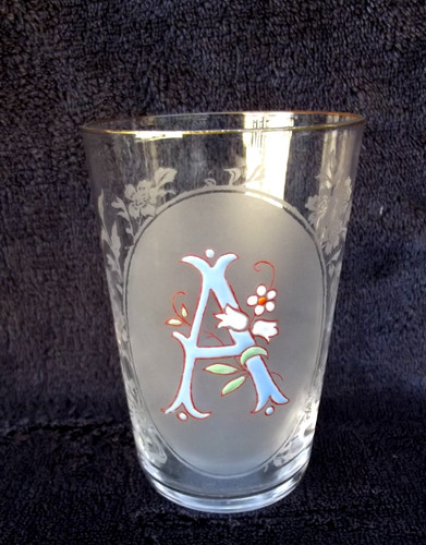 Ancien verre mariage décor - verre,