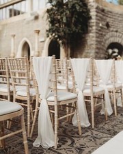 Chaise Housse Mariage Décoration Drapage Mousseline Vertical Drapes Divers