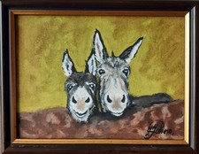 Duo d'ânes peinture à