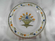 ( 764 ) ASSIETTE EN FAIENCE GOUT MOUSTIERS CUL BRUN SIGNATURE A IDENTIFIER 