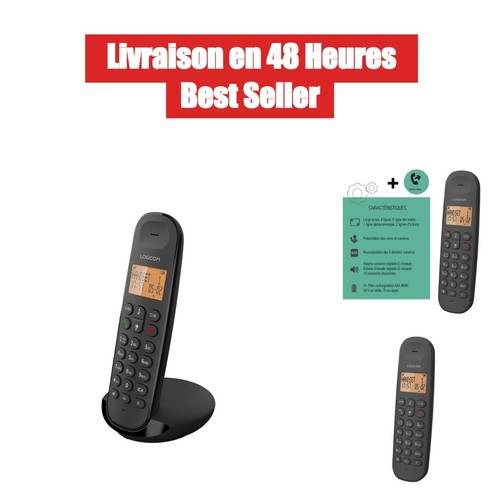 Téléphone sans fil logicom - fil,