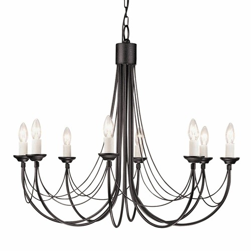 Noire lustre rustique design - rustique,