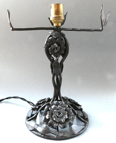 Pied lampe fer forgé art - pied,