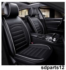 2 pc Housses de Siège Avant Deluxe en Cuir PU Noir pour Voitures VW Audi Skoda