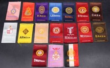 (17) Egyptienne Luxury Cigarettes Silk Ribbon Lot University/Colleges + D13362
