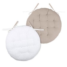 Ecru - Lin - Coussin de chaise