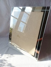 ANCIEN CADRE PHOTO À POSER MIROIR BISEAUTÉ 35 cm X 29 cm