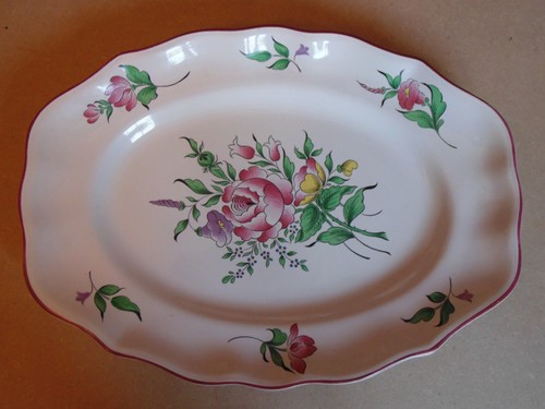 Plat ovale faience - plat,