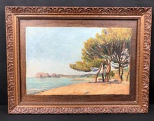 Huile sur panneau - Ecole