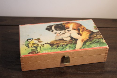 Ancien jeu boîte - cubes, en