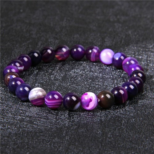 Bracelet perles agate à - perles,