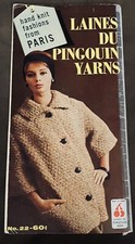 VTG 1962 Laines Du Pingouin Yarn Handknit Fashions from Paris Booklet #22 HTF