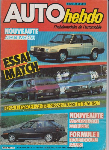 Auto hebdo 426 1984 essai - hebdo, n°