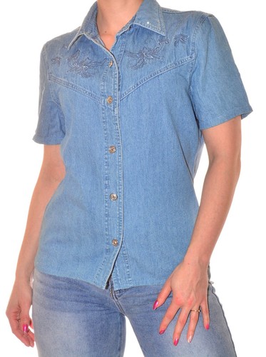 Chemise manches courtes bleu - manches,