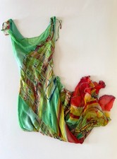 Rene Derhy Multicoloured Sequinned Scenic Dress S