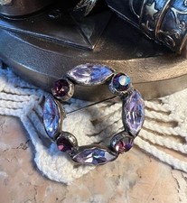 Broche couronne cristal de