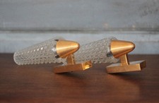 Pair of vintage brass and glass sconce, wall sconce