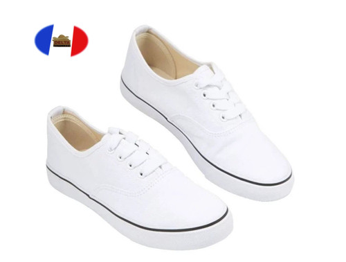 Chaussures baskets blanches - blanches, en