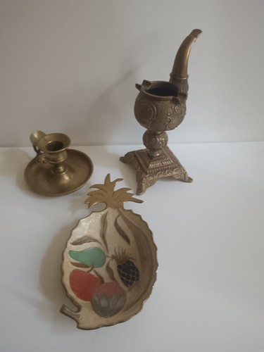 Lot objets laiton - d'objets, en