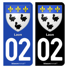 2 Autocollants plaque