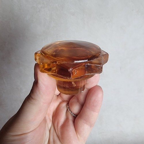 Bouchon ancien verre rose - rose,