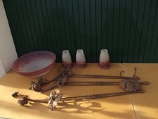 old art nouveau muller brothers Lunéville of ginkgo biloba to restore