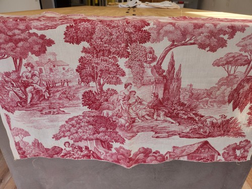 Ancien coupon tissu - ancien, toile