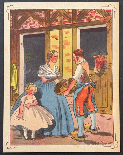 Gravure couleur ancienne - , de