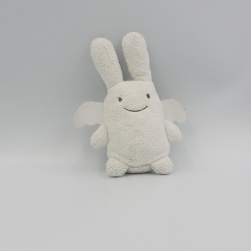 Doudou lapin ange blanc