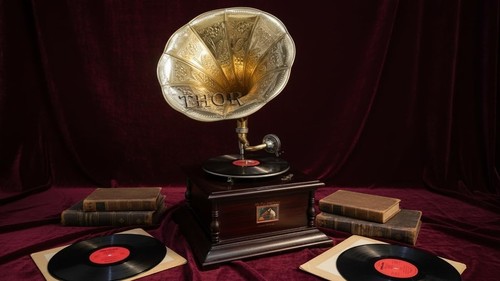 Gramophone ancien phonographe - ancien,,
