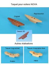 MFP - NOVA -- Bateau voilier de bassin -- Reproduction taquet 43 mm en acajou