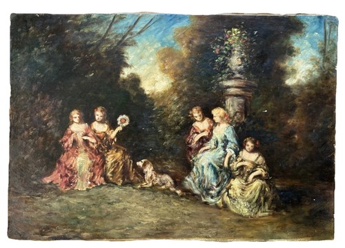Peinture ancienne huile toile - peinture,