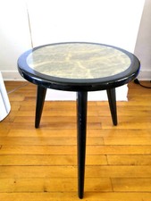 Guéridon bout de canapé fibre de verre design années 60