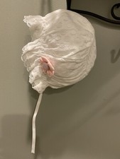 New Newborn / Infant Bonnet With Flower, Never Worn Or Washed