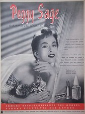 1954 LIPRED PRESS ADVERTISEMENT IN HARMONY WITH PEGGY SAGE VARNISH