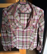 Chemisier à carreaux - Violet / Kaki - Taille 40
