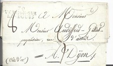 FRANCE 1814 VERDUN SUR LE DOUS TO DYON PRE STAMP LETTER 340(ZZ138)