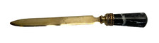 Antique Bronze And Marble PAPER CUTTER