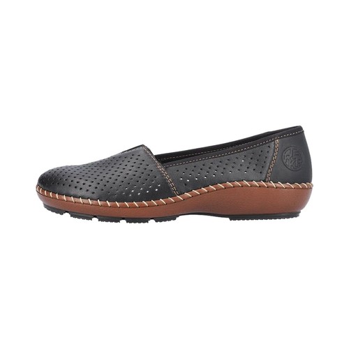 Rieker femmes pantoufles bleu - rieker,