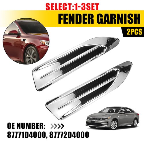 Chrome front fender garnish - chrome,